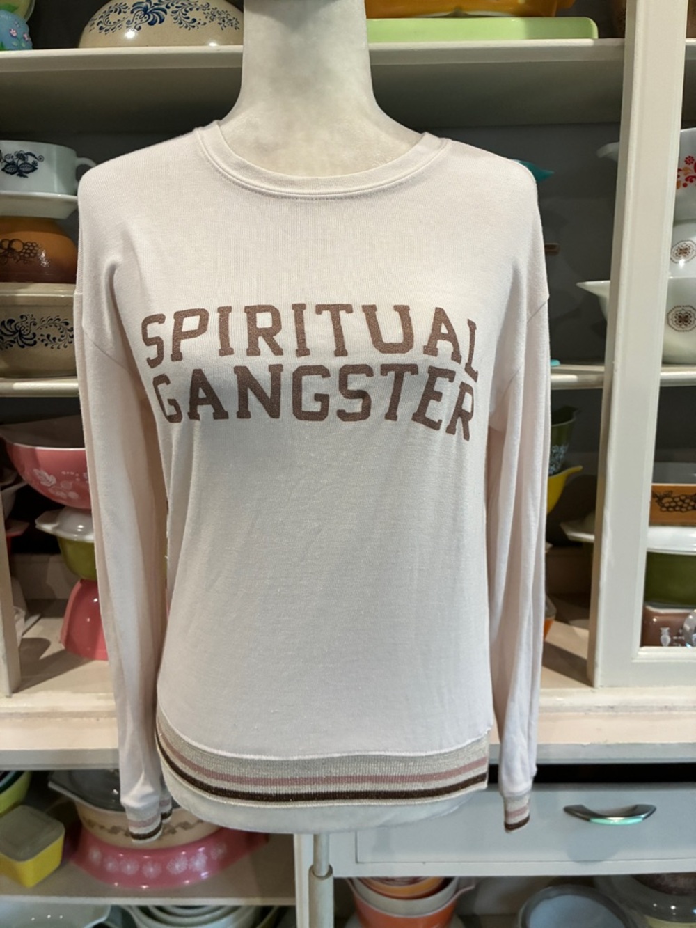 Spiritual Gangster Varsity Old School Sweatshirt - Size Small